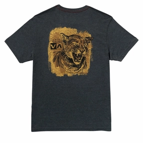 RVCA Horton Panther T-Shirt - Black Lightweight Comfort Wear