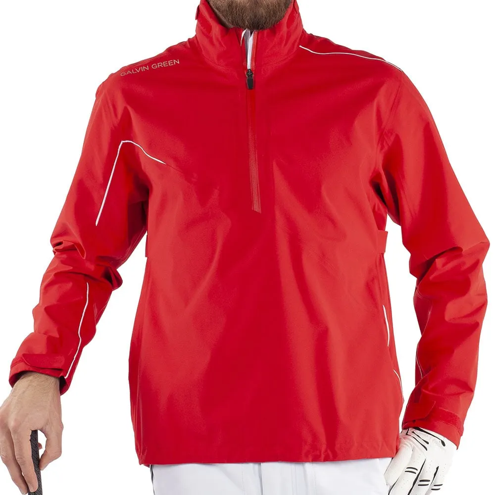 Galvin Green Aden Gore-Tex Paclite 1/2 Zip Waterproof Jacket - Red/White Logo Free Style