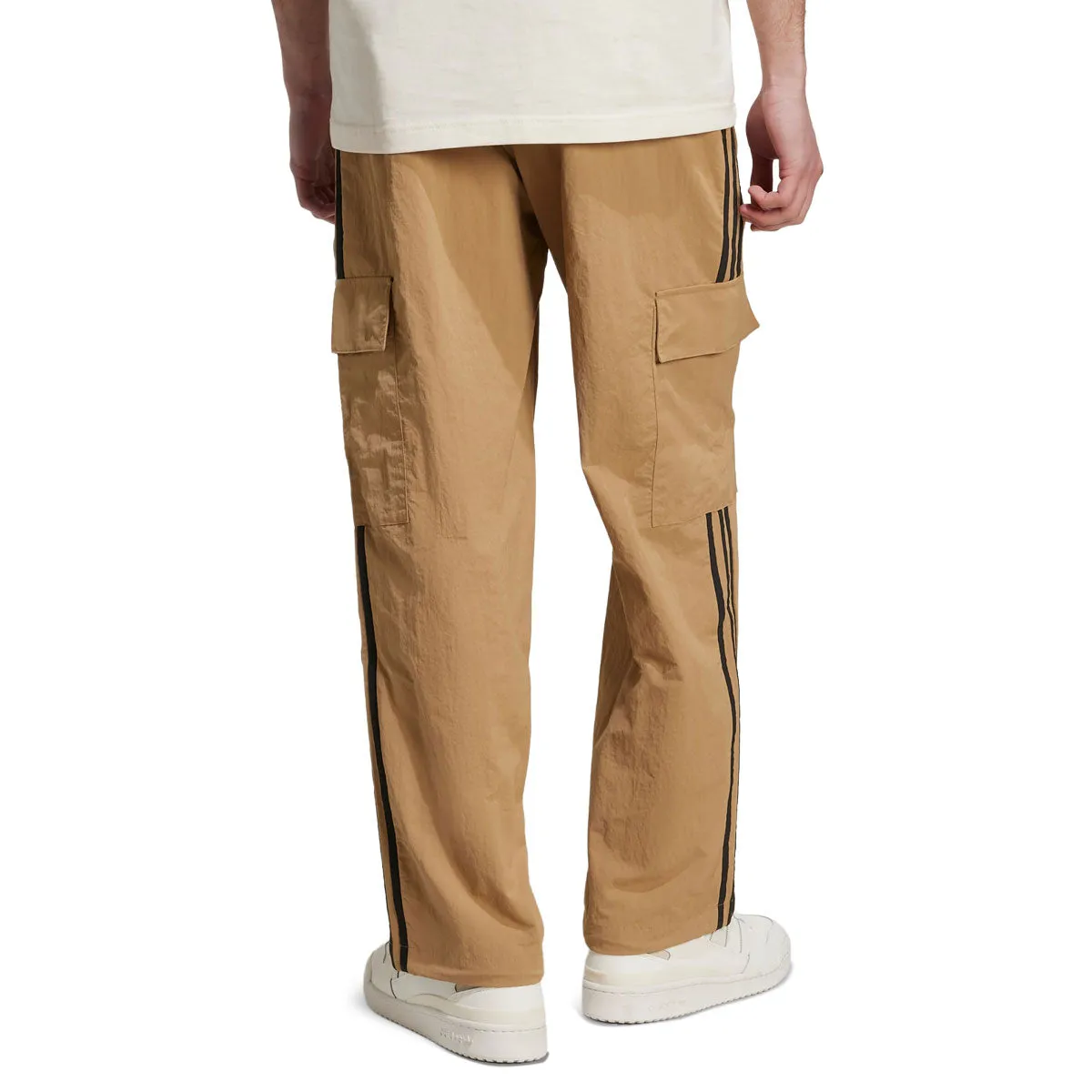 RipstopFabric Adidas 3S Cargo Pants - Cardboard/Black