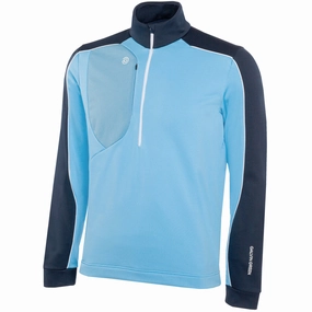 Fashion Forward Polka Dot Galvin Green Dave 1/4 Zip Pullover - Alaskan Blue/Navy
