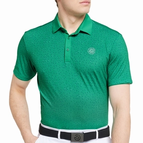 Galvin Green Milton Polo Shirt - Golf Green/White Functional Wearable LowImpactDye
