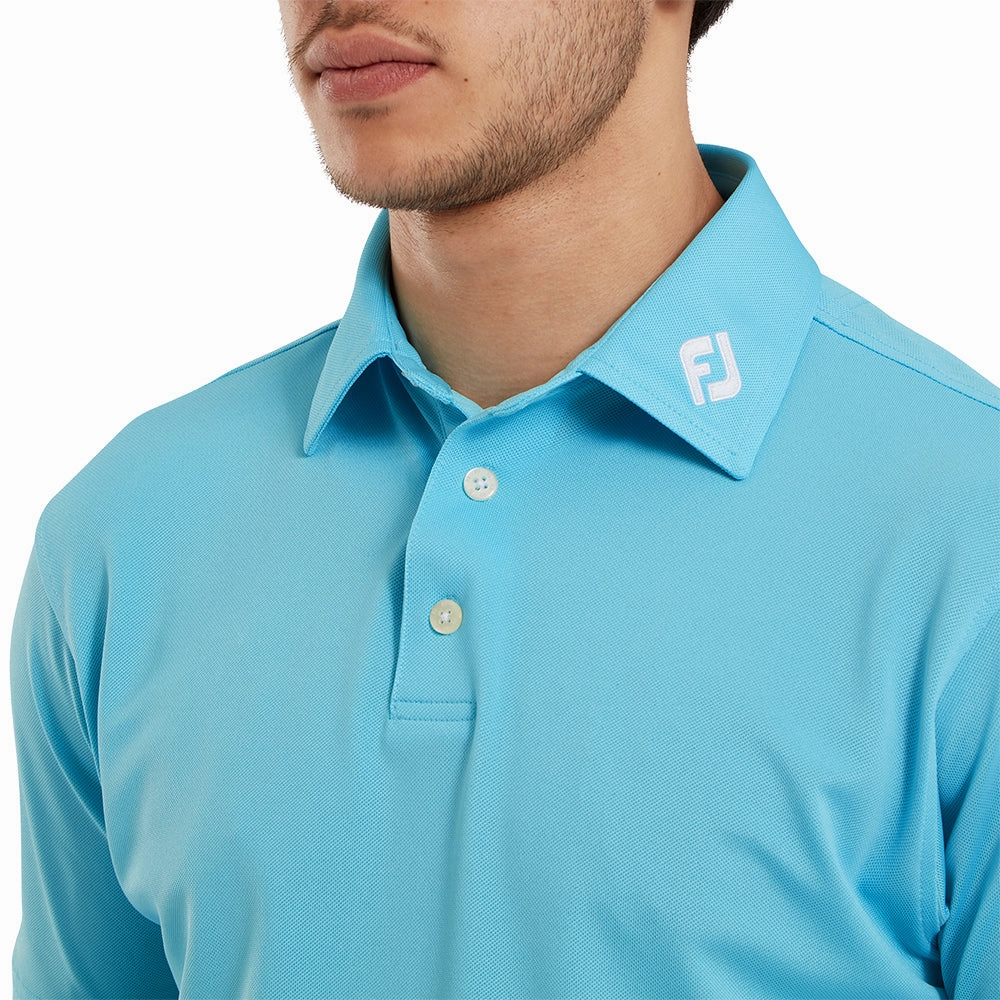 Modern Layering FootJoy Stretch Pique Solid Polo Shirt - Riviera Blue