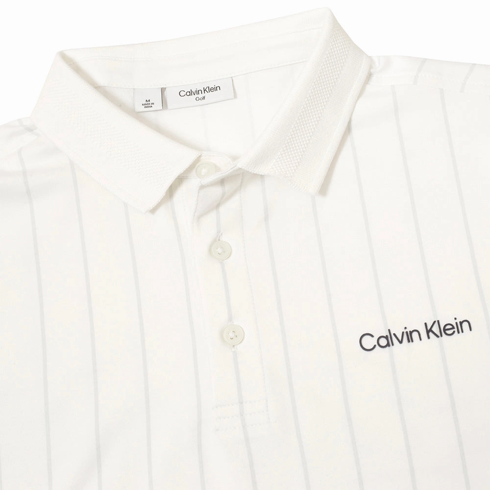 Relaxed Armhole Cut Calvin Klein Cape Club Polo Shirt - White