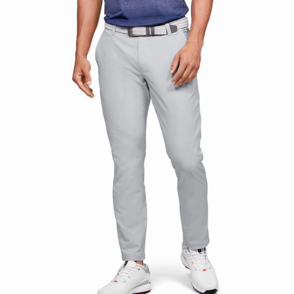 Under Armour EU Performance Slim Taper Trousers - Halo Grey Elastic waist Functional Fashion
