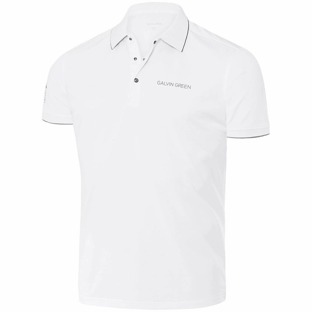 Travel Ready Galvin Green Marty Tour Edition Golf Polo Shirt - White