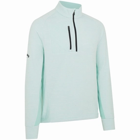 right for hot weather Callaway Heather Striped Fleece - Aruba Blue Heather