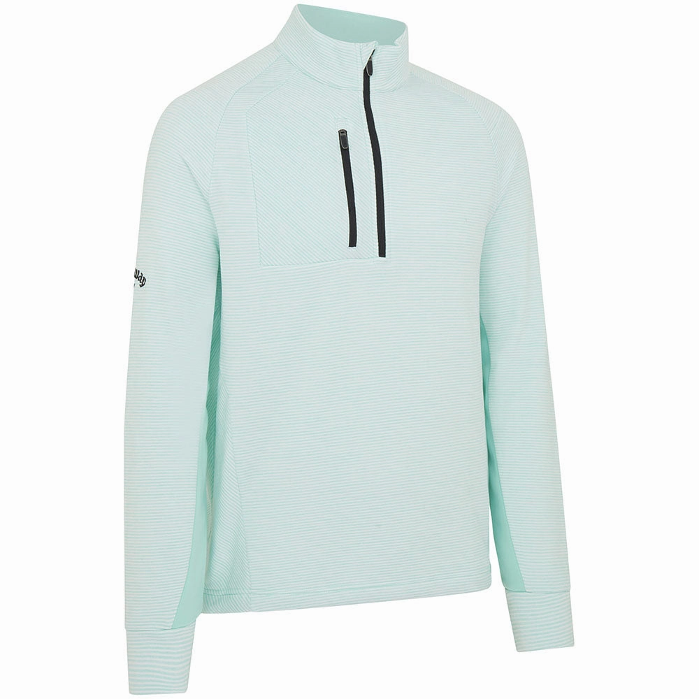 right for hot weather Callaway Heather Striped Fleece - Aruba Blue Heather