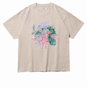 Evisen Nagurikomi T-Shirt - Beige Minimalist Layer Versatile and Comfortable