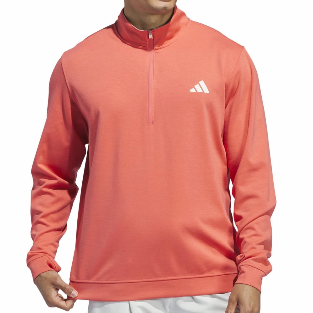 right for formal events product neon energy adidas Elevated 1/4 Zip Pullover - Preloved Scarlet