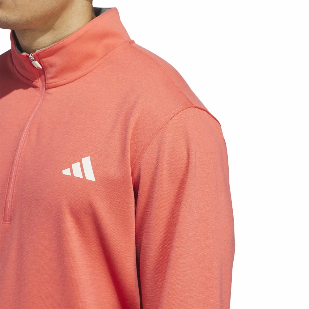 Functional Style All Season Wear adidas Elevated 1/4 Zip Pullover - Preloved Scarlet