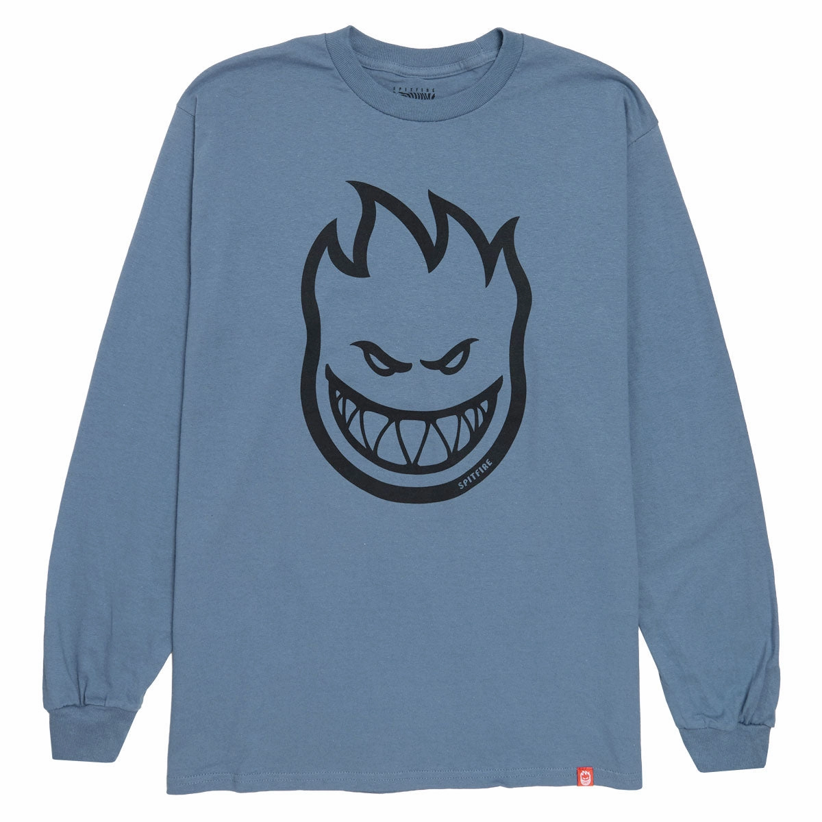 Spitfire Bighead Long Sleeve T-Shirt - Indigo Blue/Black StretchFabric Fit for All Seasons