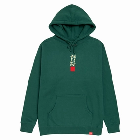 Chocolate Ink Blot Hoodie - Green Leather like