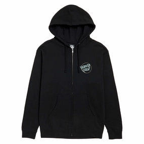 Golf wear Moisture Wicking Technology Santa Cruz Winkowski Dope Planet 2 Dot Zip Hoodie - Black