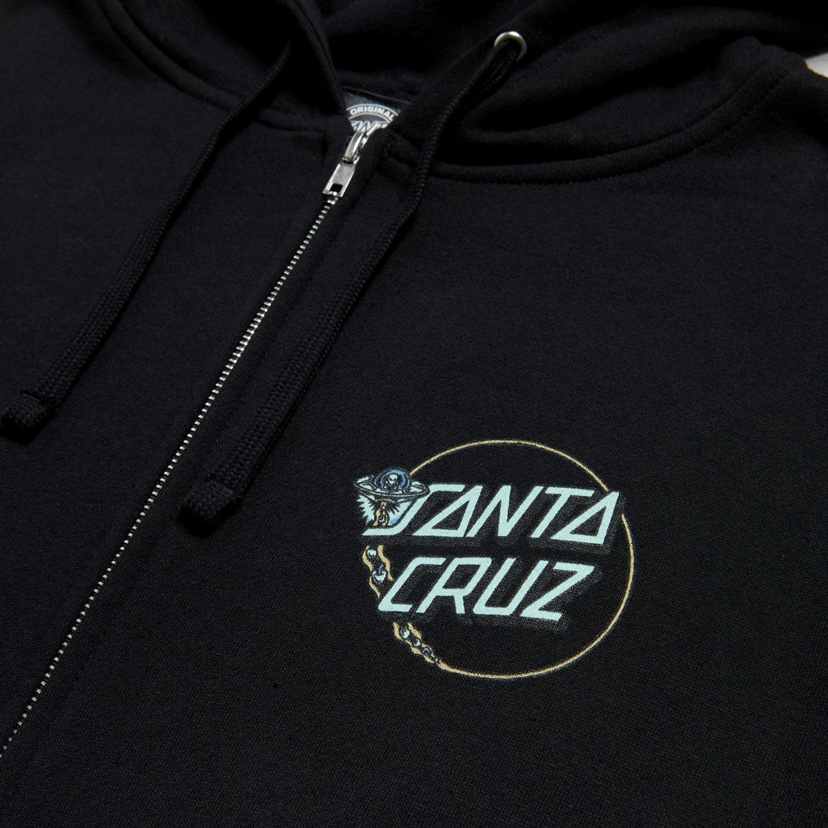 Santa Cruz Winkowski Dope Planet 2 Dot Zip Hoodie - Black Ultralight Padding