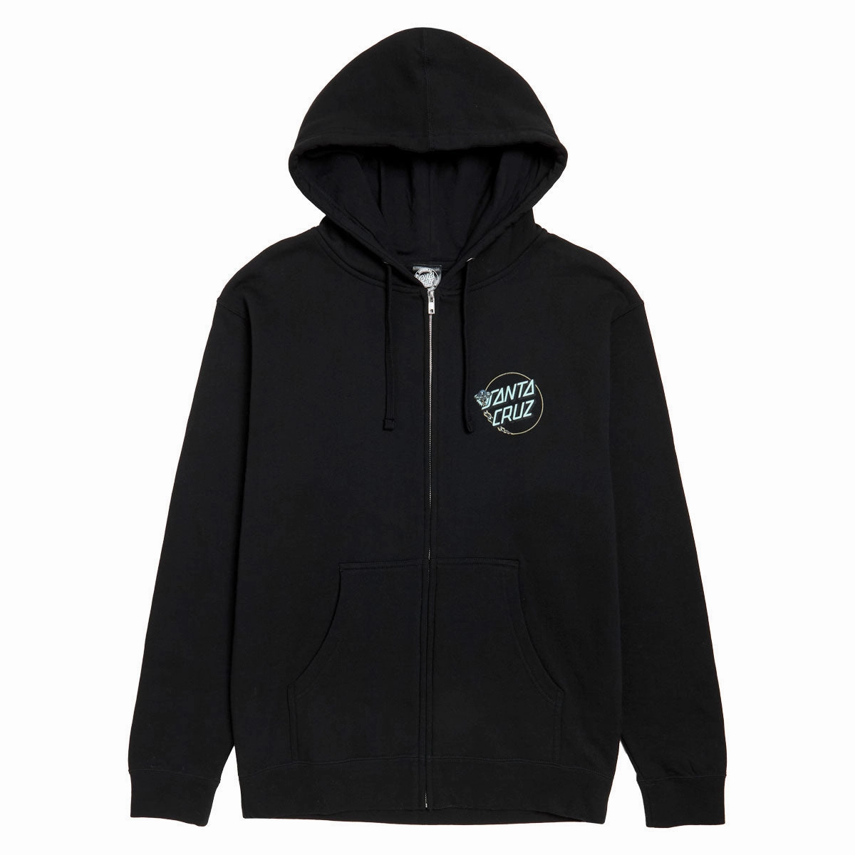 Golf wear Moisture Wicking Technology Santa Cruz Winkowski Dope Planet 2 Dot Zip Hoodie - Black