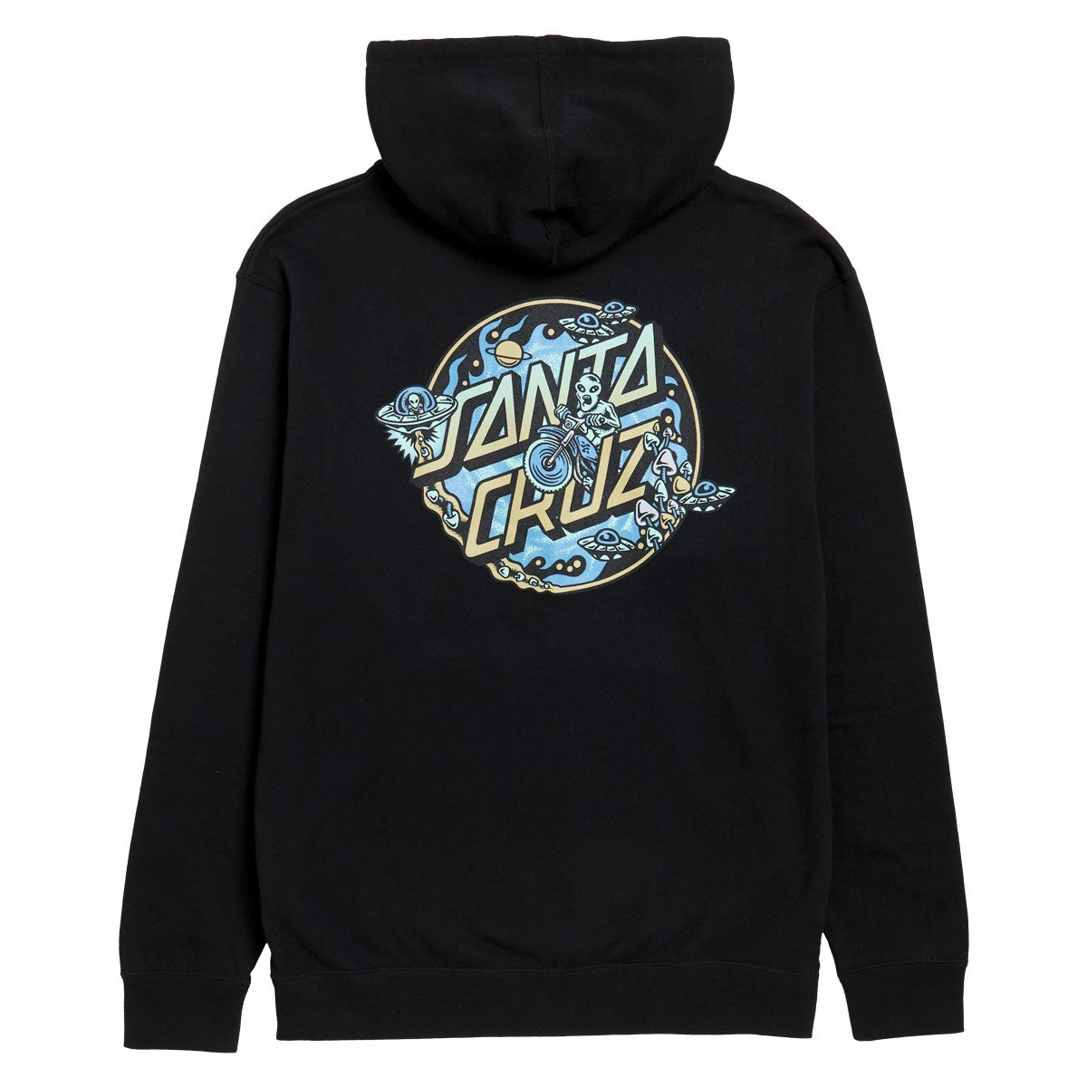 Santa Cruz Winkowski Dope Planet 2 Dot Zip Hoodie - Black Fashion Sense