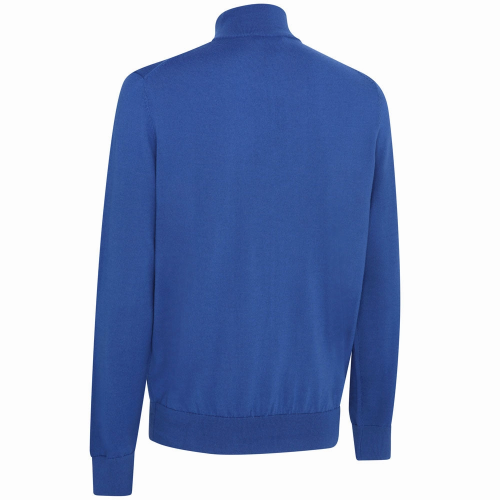 product fleece lining warmth Anti-pilling Callaway 1/4 Zip Blended Merino Sweater - Galaxy Blue