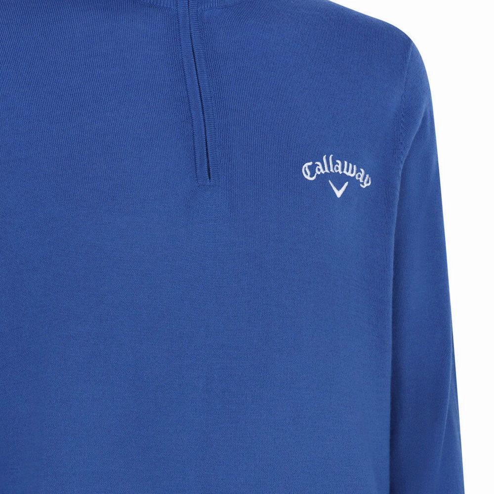 Callaway 1/4 Zip Blended Merino Sweater - Galaxy Blue Warm Hues Cold Day Wear