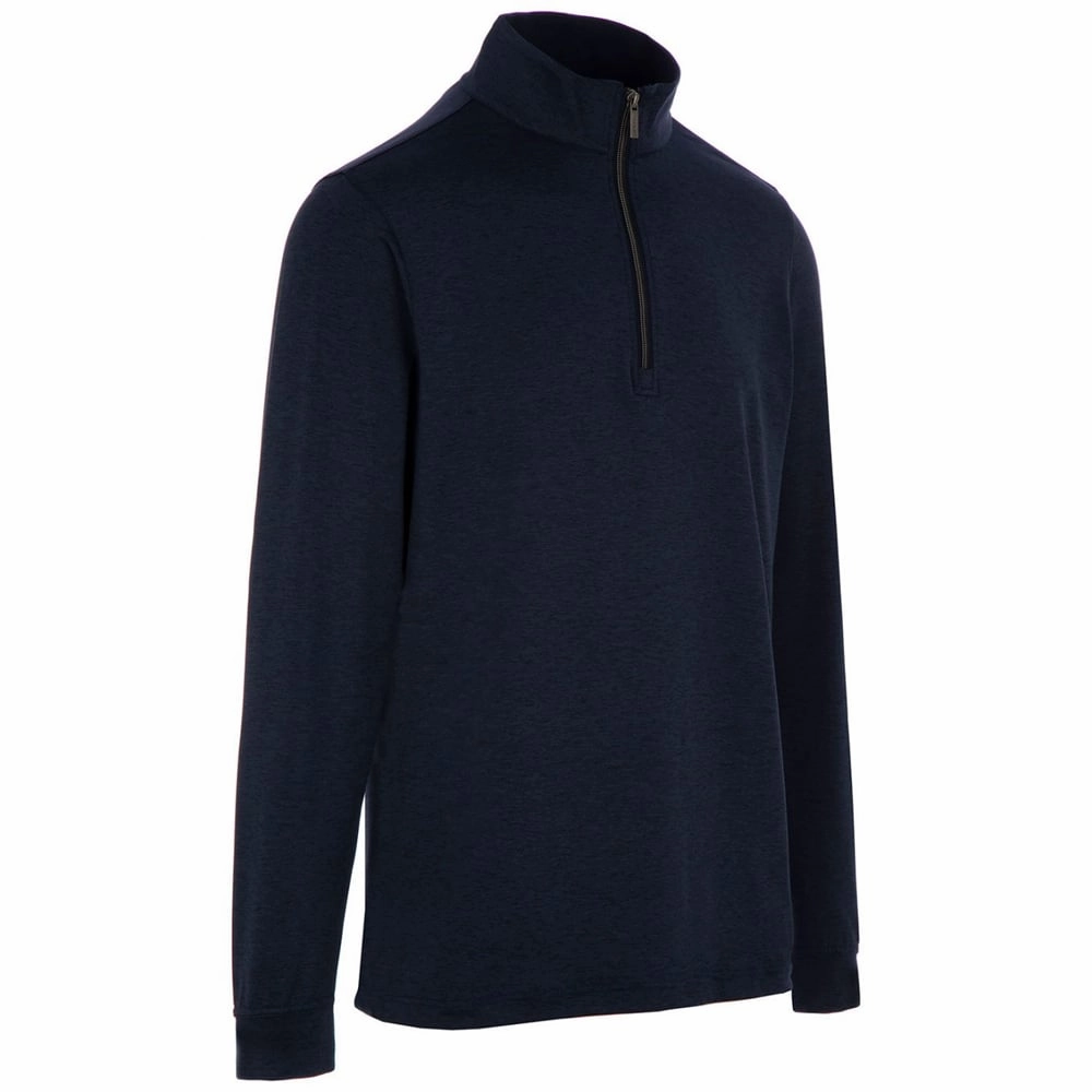 ProQuip Pro Tech Melange 1/2 Zip Pullover - Navy tie dye
