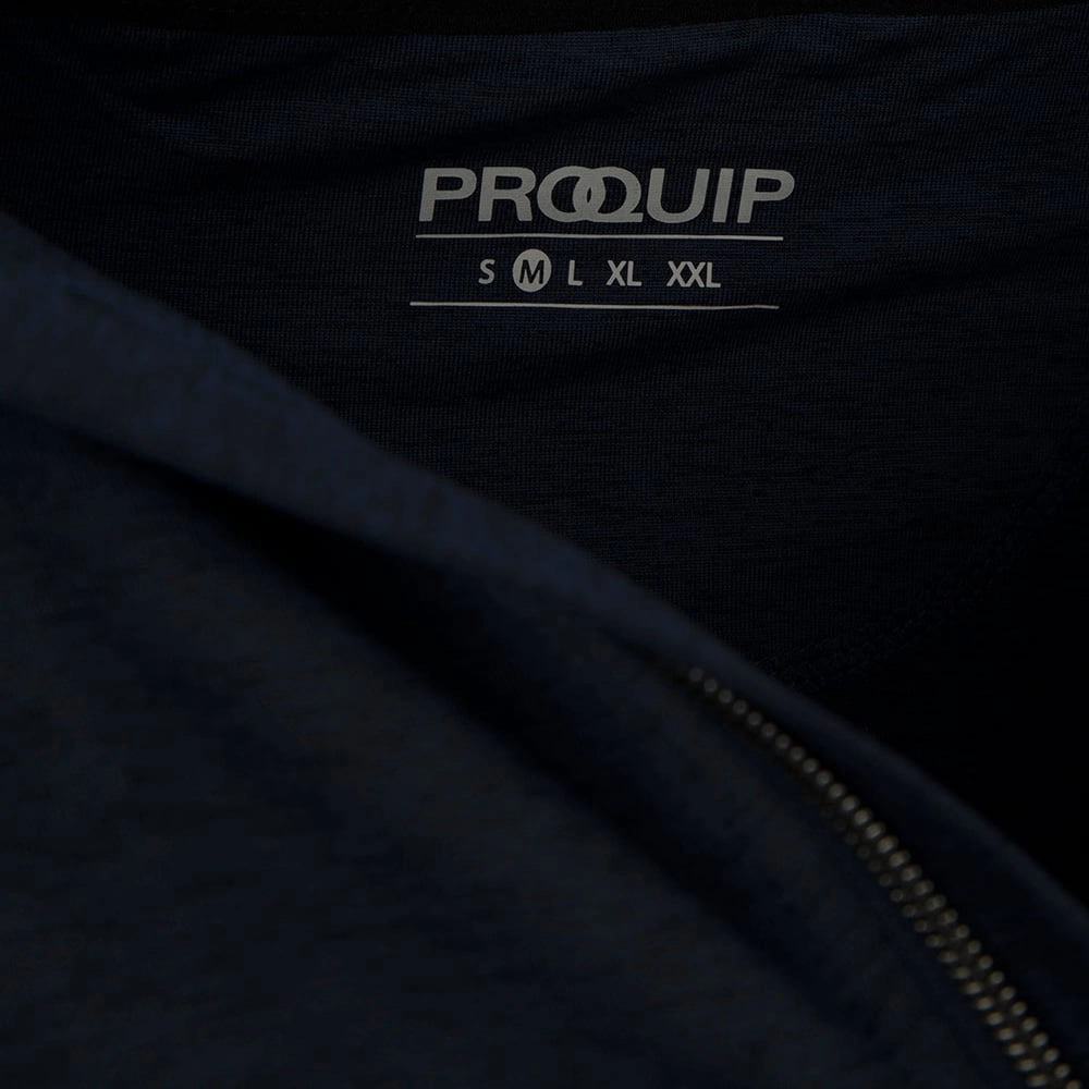 graffiti print Timeless Minimal ProQuip Pro Tech Melange 1/2 Zip Pullover - Navy
