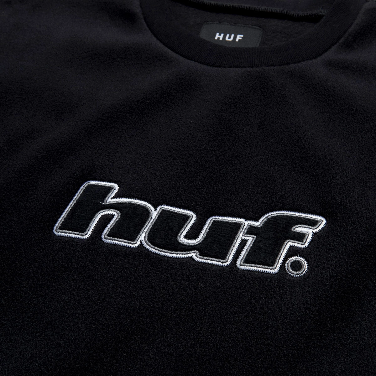 HUF H Dot Polar Fleece Sweatshirt - Black Outdoor Adventure