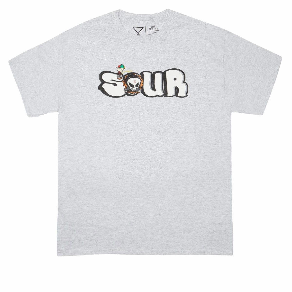 Sour Solution Grant Piss T-Shirt - Grey skinny but not tight