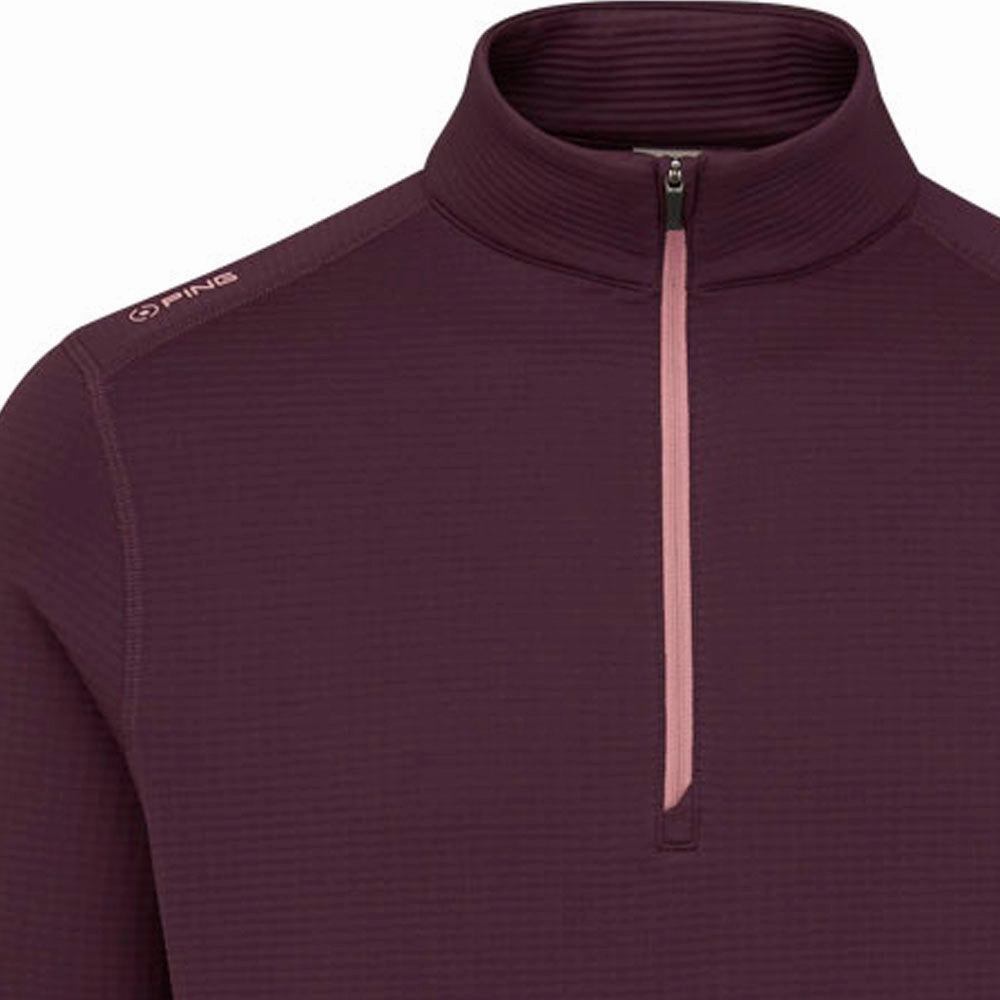 Ping Edwin 1/4 Zip Midlayer - Fig Warm Outfit product beach relaxation vibe