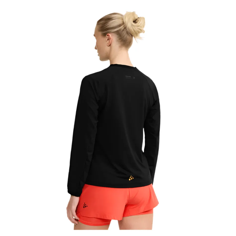 Craft Women's Pro Hypervent Long Sleeve Wind Top 2 in Black SS25 Sleep - Wear