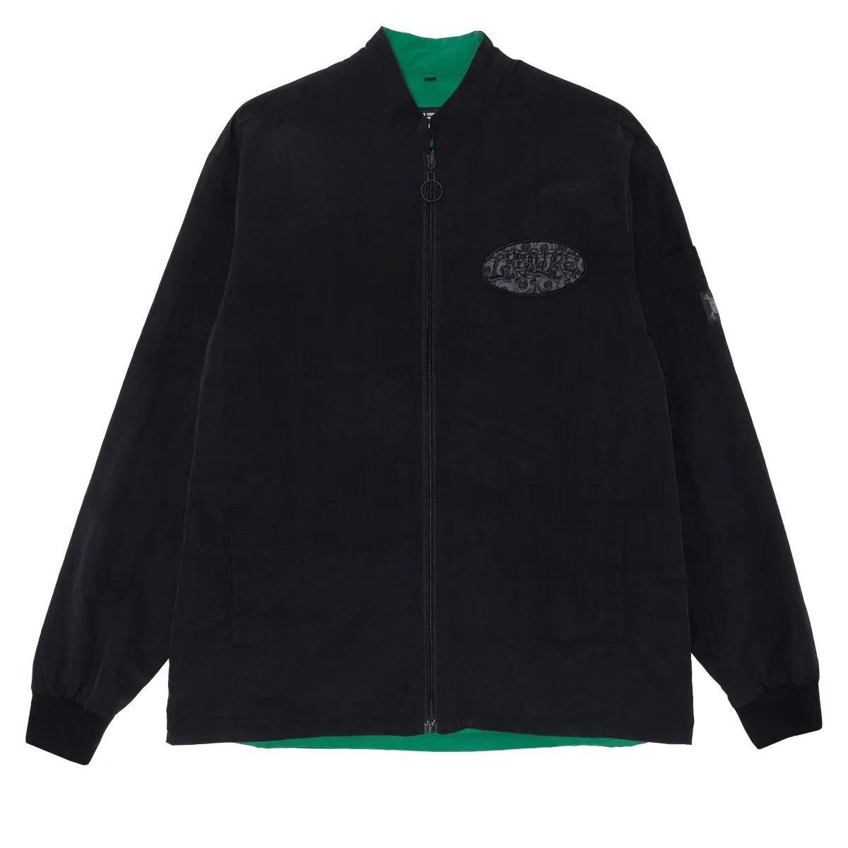 Flexible Shoulder Gussets Creature Crash and Burn Reversible Jacket - Black/Green