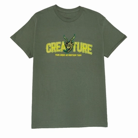 Creature Drop Out T-Shirt - Military Green Comfy Fit Layer