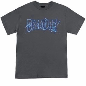 Creature Inferno Logo Outline T-Shirt - Charcoal Cozy Touch