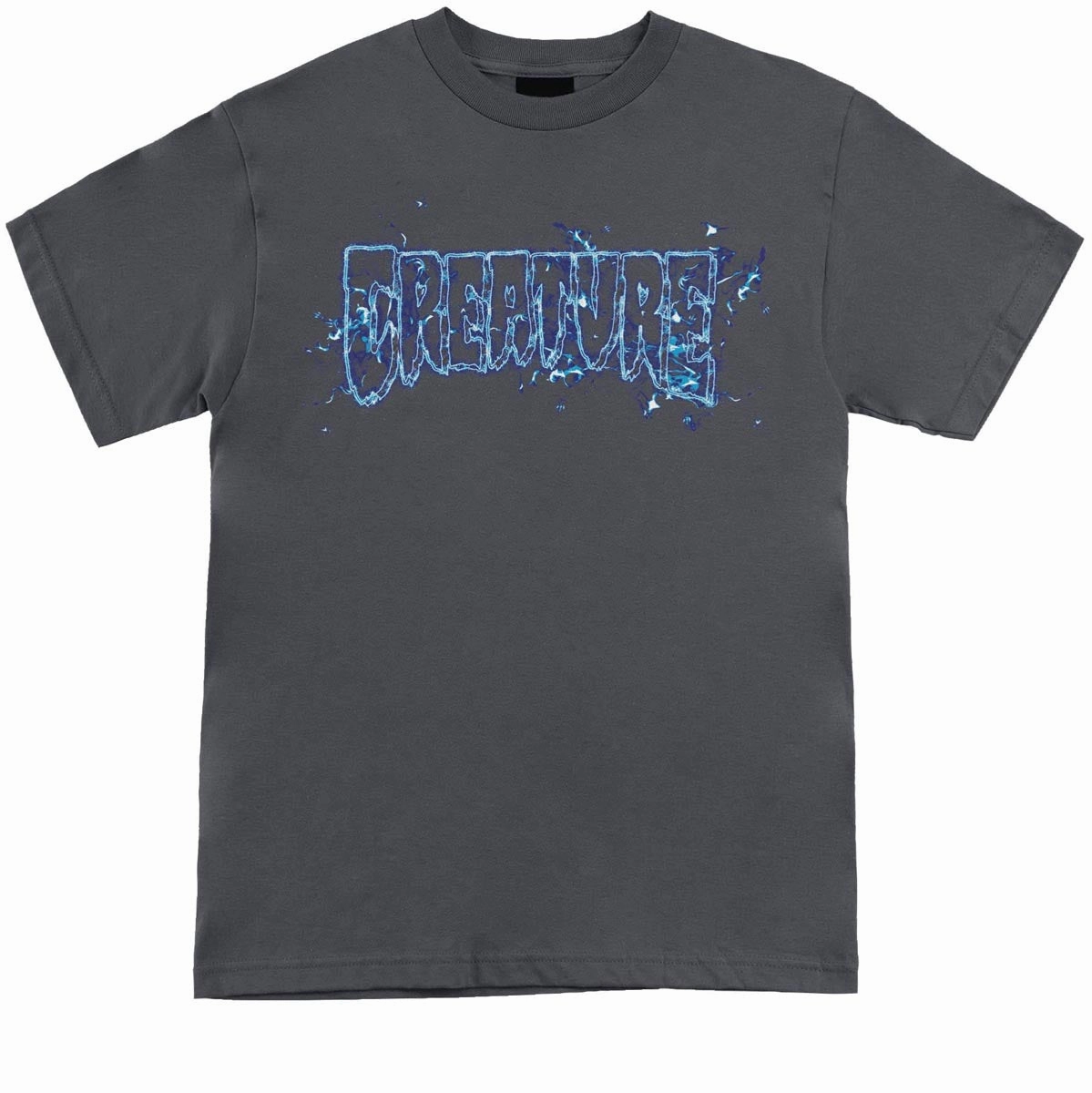 Creature Inferno Logo Outline T-Shirt - Charcoal Cozy Touch