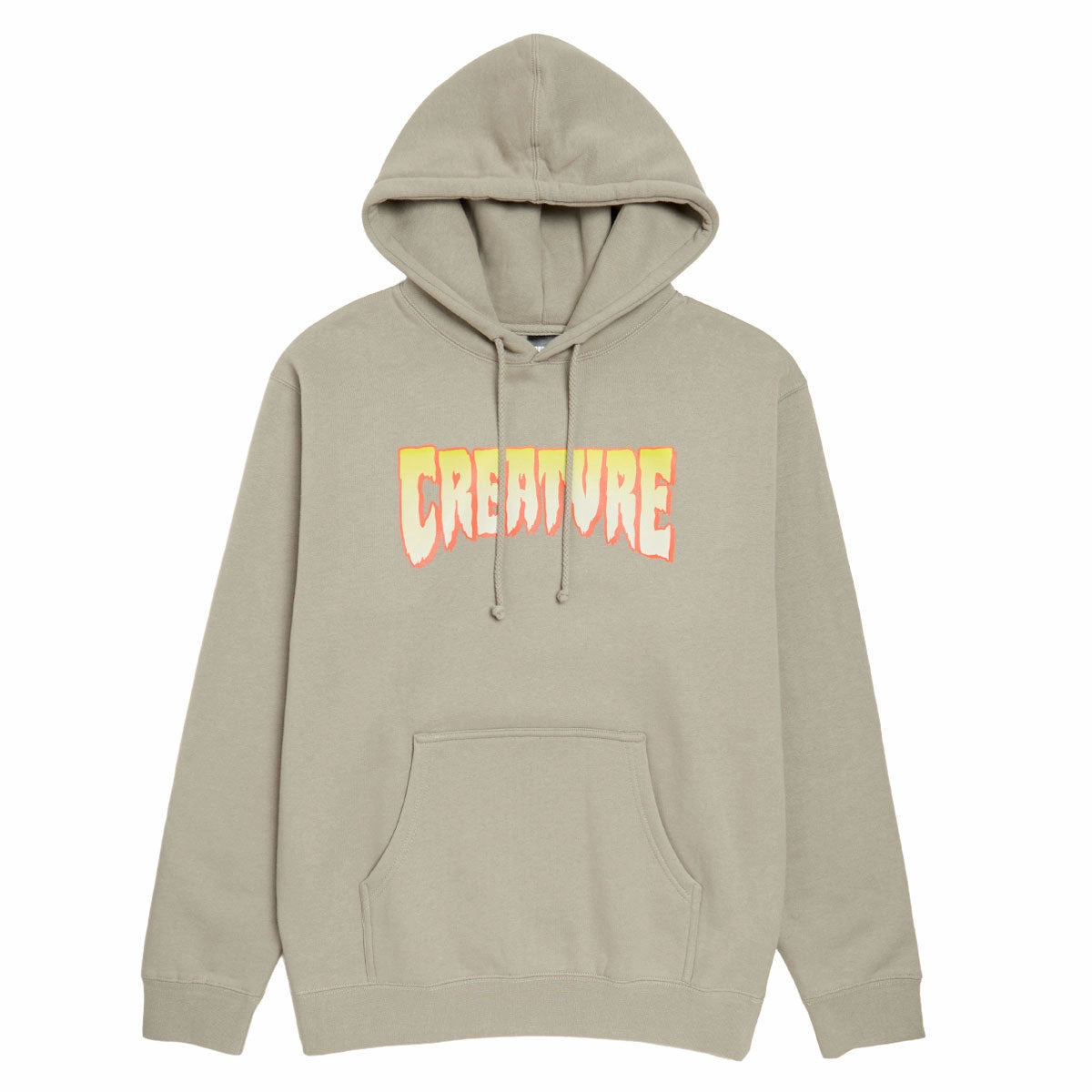 Bonded Seam Construction Creature Logo Hoodie - Cement
