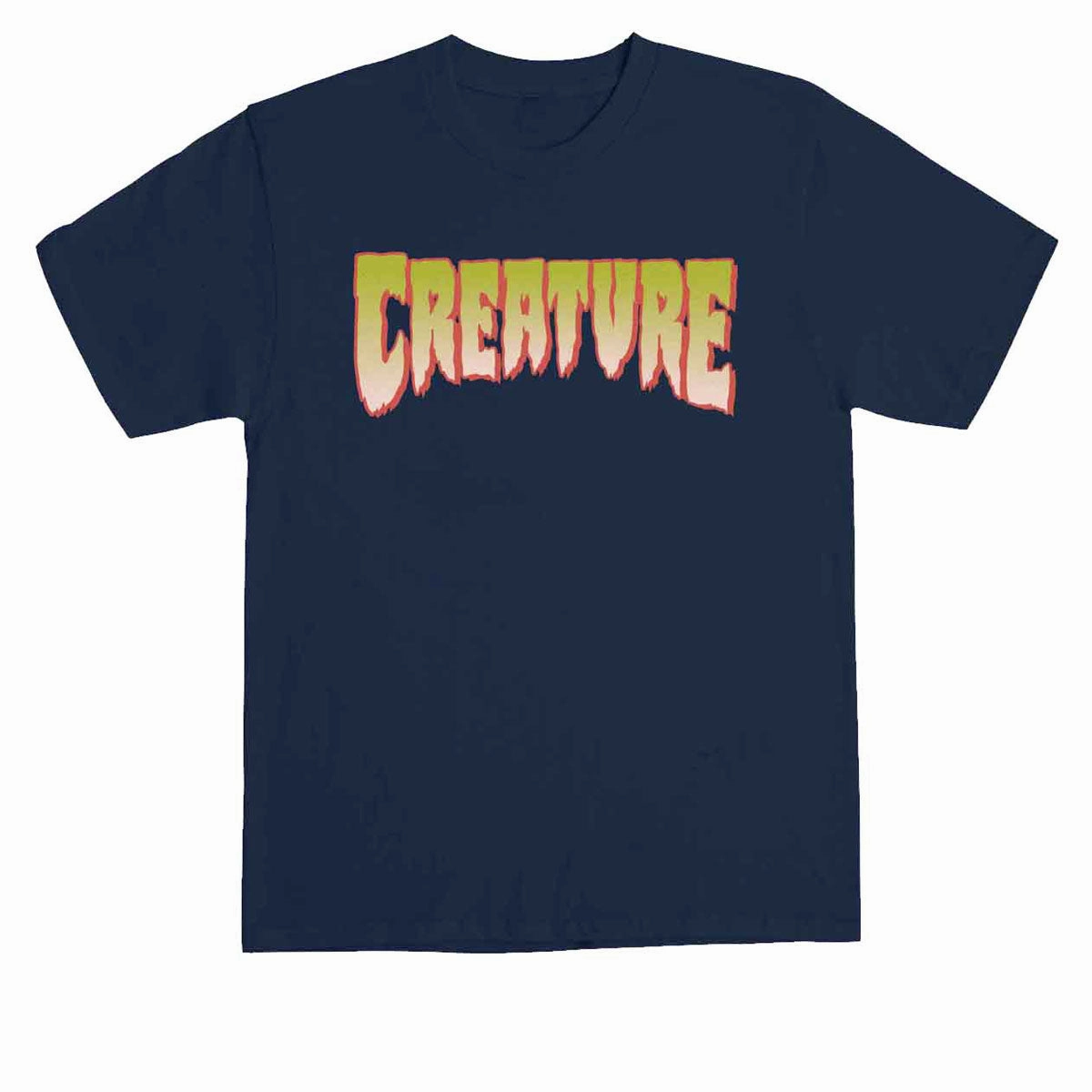 Creature Logo T-Shirt - Navy/Pale Green Perfect for Workouts