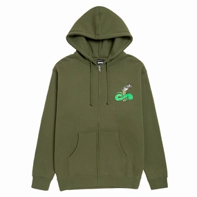 Teenager Creature Strike Fast Relic Zip Hoodie - Army