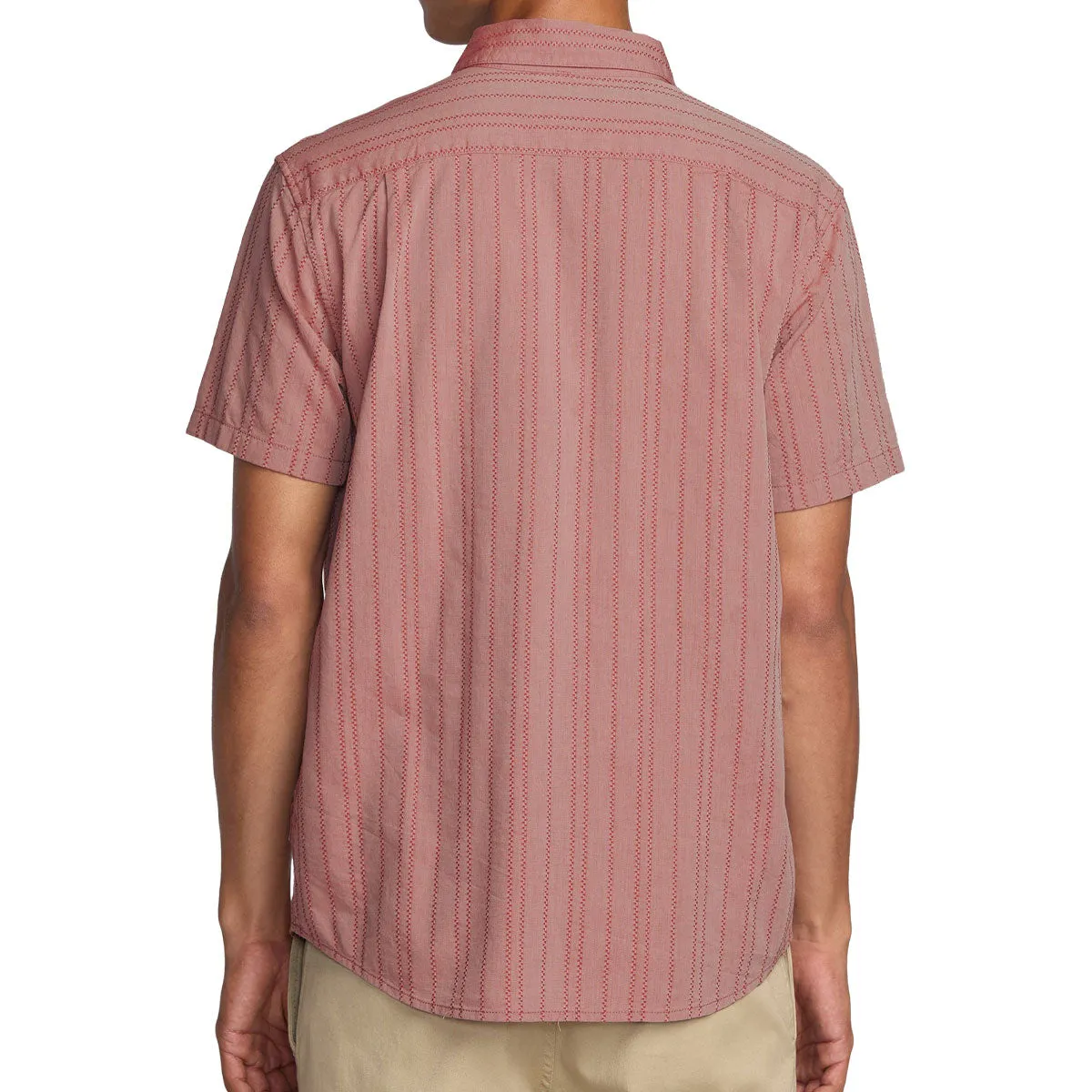 Gift Idea RVCA Thatll Do Stripe Shirt - Pale Mauve