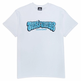 Thrasher Bully T-Shirt - White Colorfast Material High Density Cotton