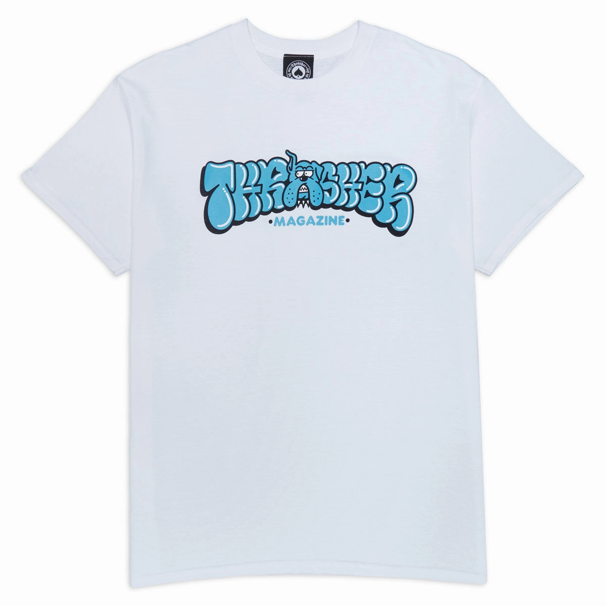 Thrasher Bully T-Shirt - White Colorfast Material High Density Cotton