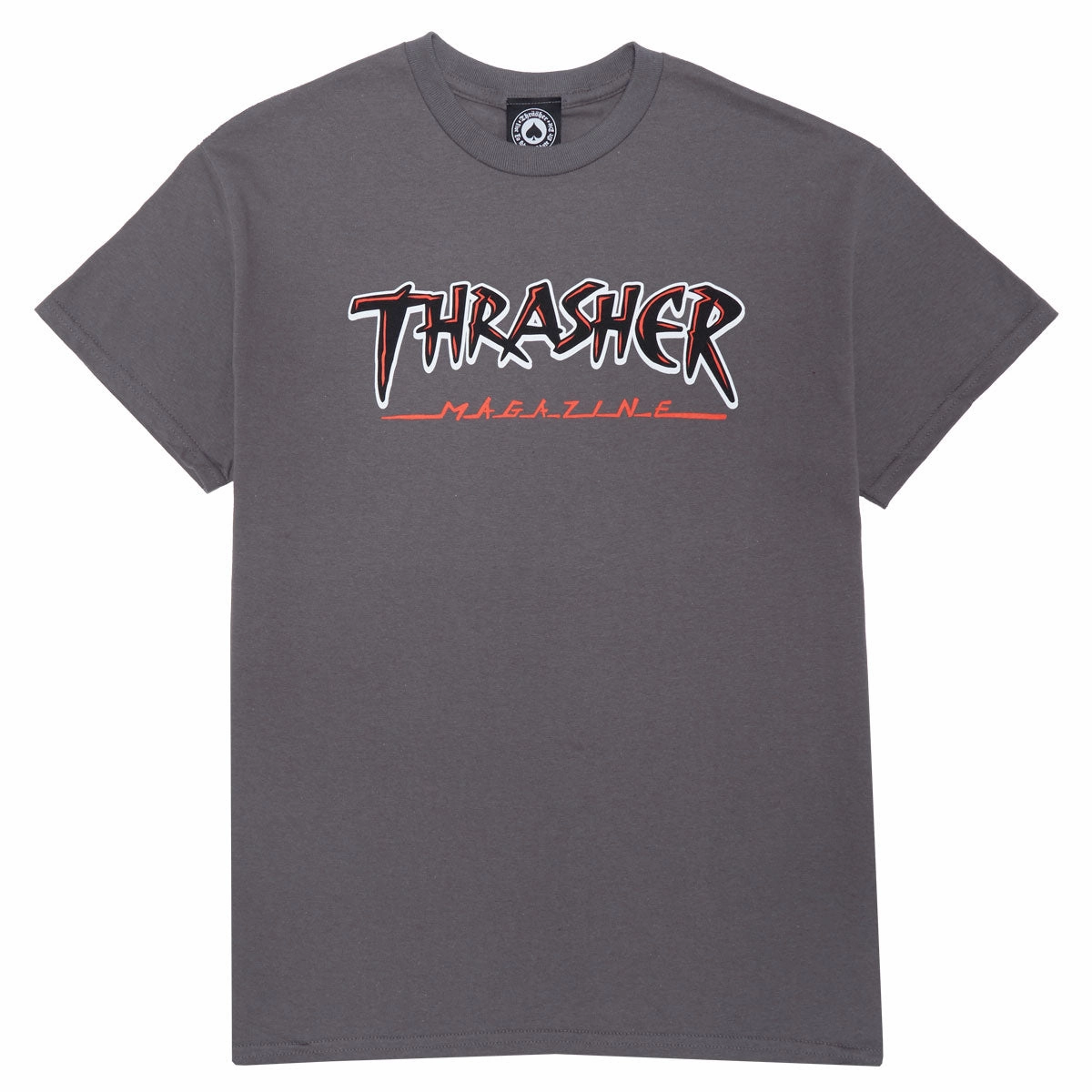 Thrasher Slash T-Shirt - Charcoal baby shower Skinny Fit