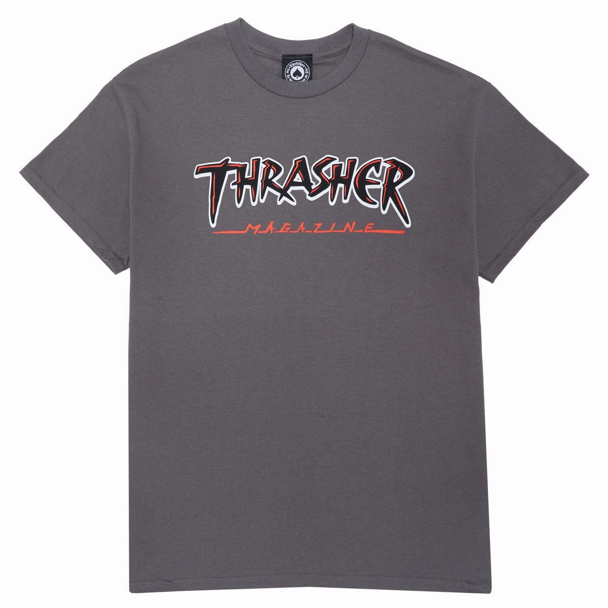 Breathable Layer Thrasher Slash T-Shirt - Charcoal