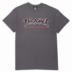 Breathable Layer Thrasher Slash T-Shirt - Charcoal
