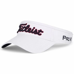 Titleist Tour Performance Visor - White/Navy/Red Lightweight Comfort Chic and Cozy