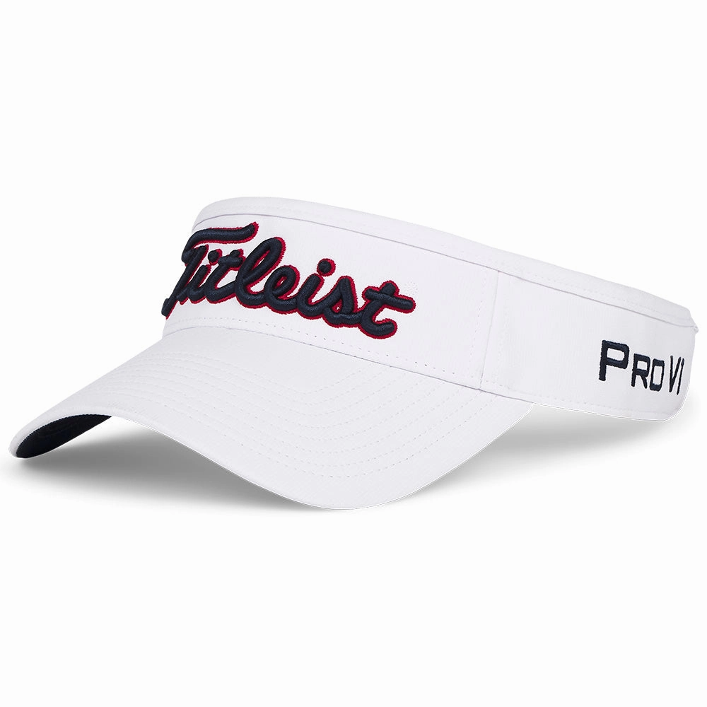 Titleist Tour Performance Visor - White/Navy/Red Lightweight Comfort Chic and Cozy
