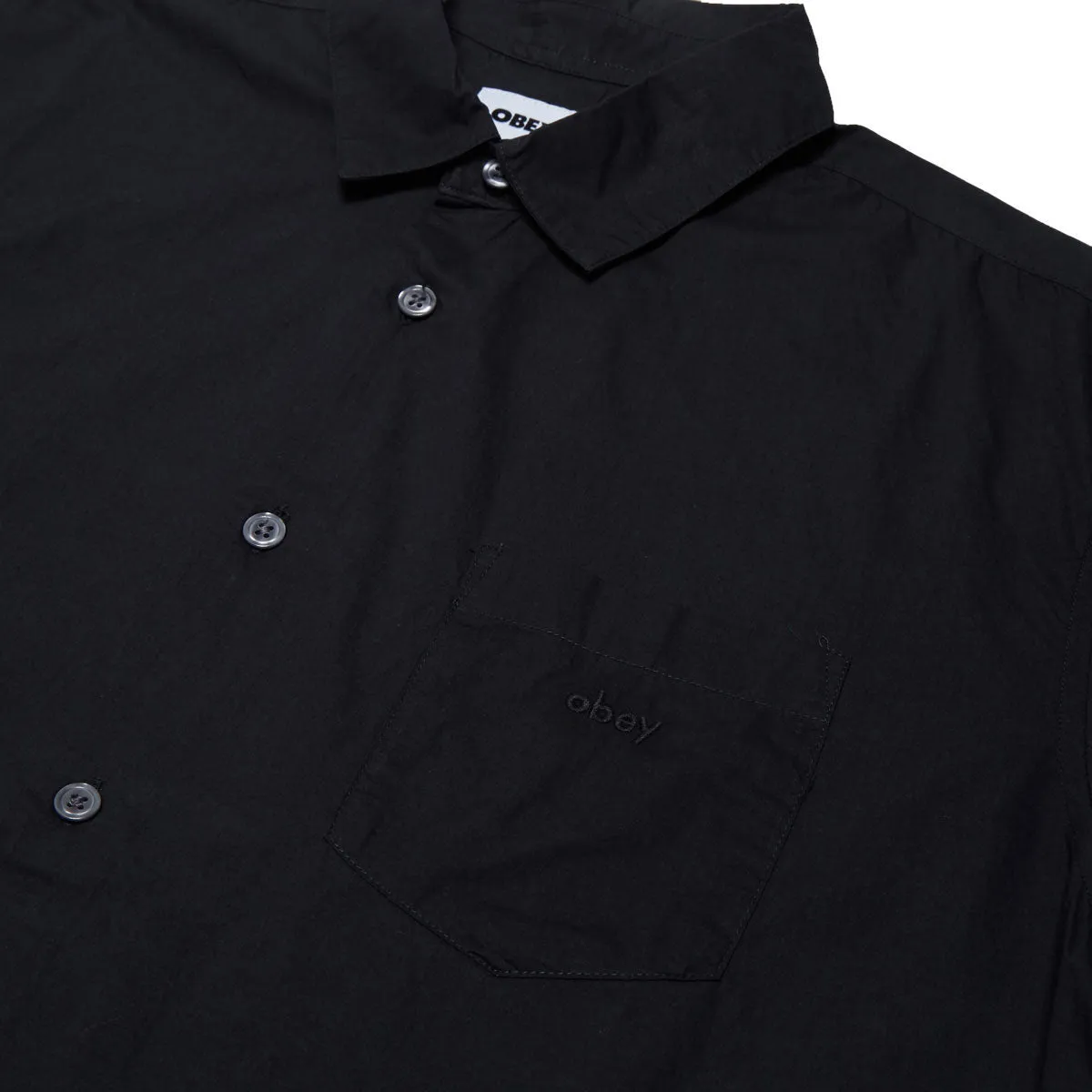 Mix-And-Match Non Static Finish Obey Wire Woven Shirt - Black