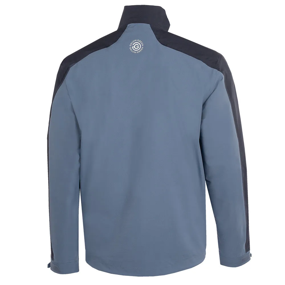 Functional Fit No Roll Collar Technology Galvin Green Adam 1/4 Zip Waterproof Jacket - Moonlight Blue/Navy