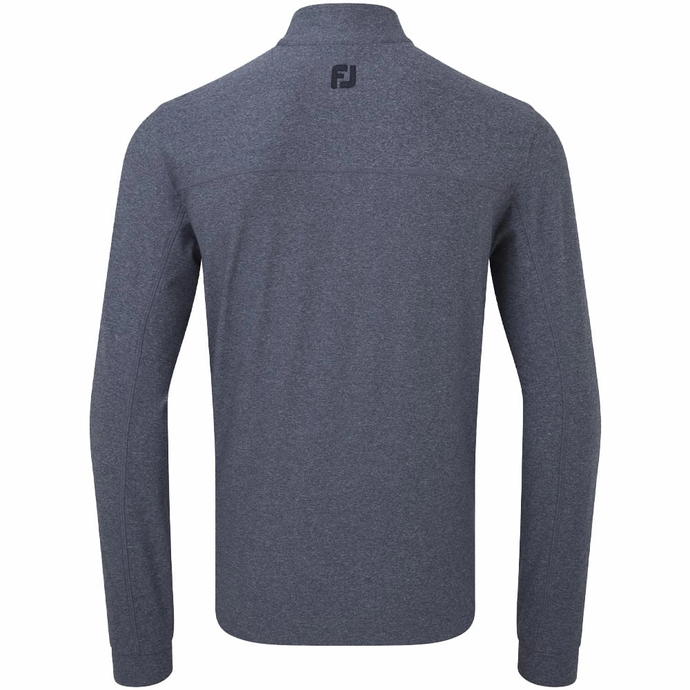 FootJoy Heather Chill-Out XP 1/2 Zip Pullover - Heather Navy anti static Relaxed Fashion