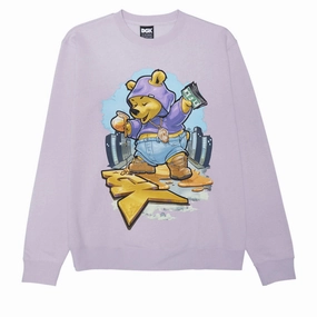 Satin Finish DGK Sugar Bear Sweatshirt - Lavendar