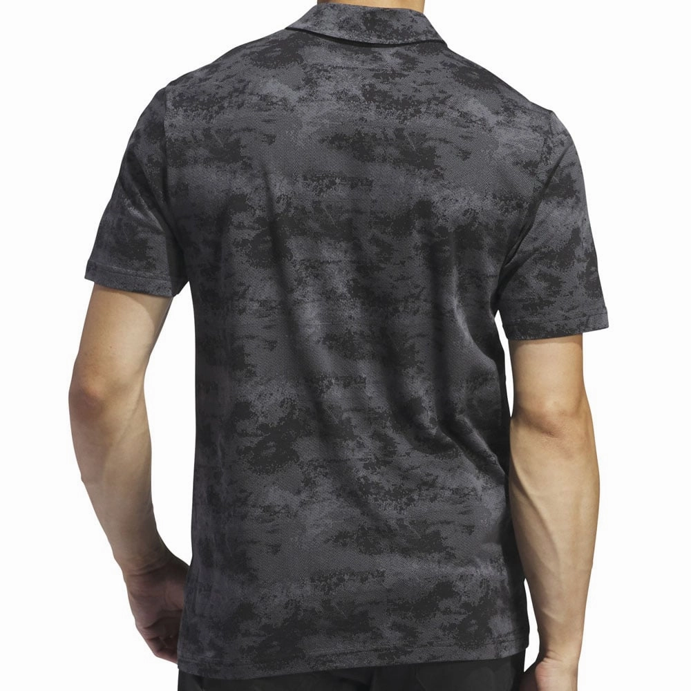 Stylish and Cozy All-day Comfort adidas Go-To Print Polo Shirt - Black