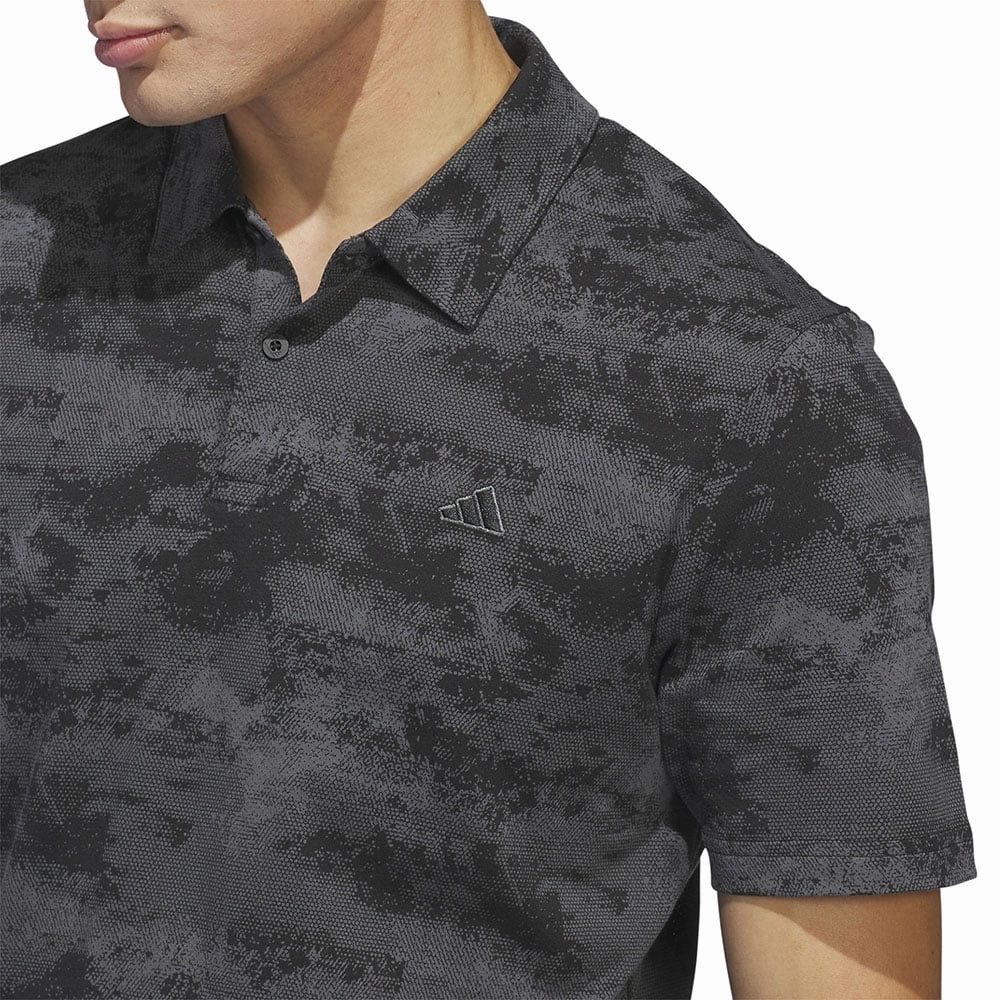 adidas Go-To Print Polo Shirt - Black Practical Comfort
