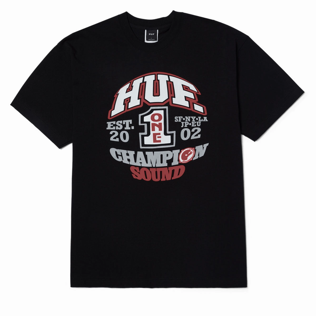 ReinforcedNeckline HUF Champion Sound T-Shirt - Black